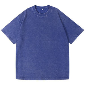 T-shirt Homme Luxe Délavé 120g en Spandex/Polyester, Coupe Courte, Haute Qualité, Logo Vintage Personnalisé, Effet Usé, Coupe Oversize, Lavage Acide - Product Image 5