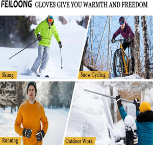 Guantes de Esquí para Hombre y Mujer, Guantes de Invierno con Pantalla Táctil, Impermeables, Cálidos para Clima Frío, Guantes para Snowboard - Product Image 2