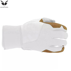 Guantes de Bateo de Béisbol de Cuero para Zurdos de Primera Calidad Raccoon Sports con Cierre de Gancho y Bucle, Logotipo Personalizado, Ligeros y Duraderos - Product Image 5
