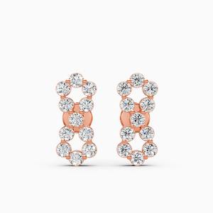 Pendientes Radiant con diamantes cultivados en laboratorio de 0,79 quilates en oro amarillo, blanco y rosa de 9 quilates - Product Image 1