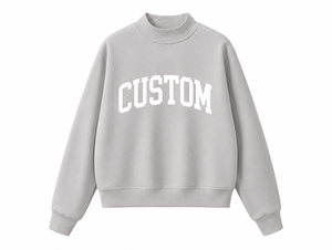 เสื้อสวมหัวลำลองทรงโอเวอร์ไซส์สำหรับผู้หญิง สวมใส่ได้ทุกวัน  โลโก้สั่งทำได้ ผ้าผสมคอตตอน/โพลีเอสเตอร์ ป้องกันการเป็นขุย แขนเสื้อปกติ คอเต่า - Product Image 1