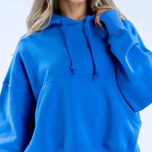 Sudaderas con Capucha para Mujer de Alta Calidad al por Mayor, OEM, con Logotipo Personalizado, Estilo Holgado, Hombros Caídos, Cordón Ajustable y Bolsillos Cómodos - Product Image 5