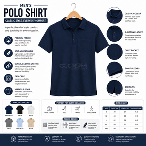 Polo Personalizado para Hombre con Bolsillo, 100% Algodón Piqué, Manga Corta, Casual, para Golf, Transpirable, Uniforme de Trabajo - Product Image 6