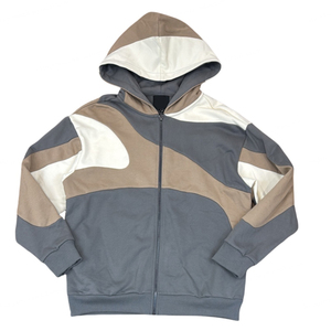 Sudadera con capucha Glory Custom Color Block con cremallera para hombre, mezcla de algodón y forro polar, estilo urbano, venta al por mayor, OEM - Product Image 1