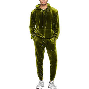 Ensemble de jogging en velours OEM pour hommes, vêtements de sport d'hiver haut de gamme, fabrication sur mesure en gros - Product Image 3