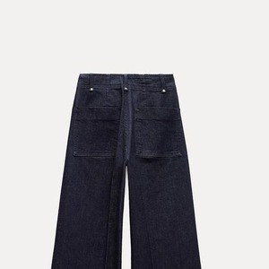 Jeans de Moda para Mujer, de Cintura Alta, Pierna Ancha, Estilo Casual Vintage, Lavado Denim, Ajuste Holgado, Pierna Recta, Jeans Azules para Damas, Venta al Por Mayor - Product Image 4