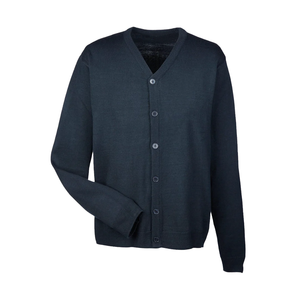 New Winter Design Men Black Cotton Knitted Cardigan Embroidered Fraternity Long Sleeve Casual Knitwear OEM Custom Wholesale - Product Image 1