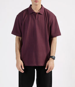 Camiseta Polo Lisa de Color Sólido, 100% Algodón de Alta Calidad, Personalizable con Impresión y Bordado, Logotipo OEM, para Hombre - Product Image 1
