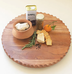 Plateau tournant en bois pour servir les pizzas, les artisanats, les produits de la cuisine et les épices, nouveau plateau en bois - Product Image 6