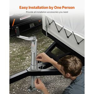 Martinetto a Forcella da 2000 Libbre con Corsa di 14,2 Pollici, Montabile su Gancio di Traino, per Rimorchi da Carico e Utilitari - Product Image 3