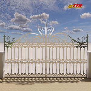 Puerta de Entrada Moderna de Hierro Forjado, Puerta Decorativa de Hierro Personalizada para Villas Contemporáneas y Propiedades de Lujo - Product Image 6