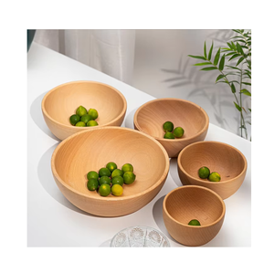 Design Bowl Wooden Mango Wood Serving Bowl for different size Nested Dinner Serving Bowl for Salad <b>Table</b> Ware - Product Image 6
