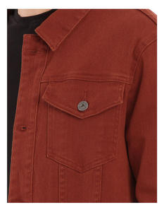 แจ็คเก็ตยีนส์ผู้ชายแบบมีฮู้ด ดีไซน์สปอร์ตสั่งทำพิเศษ คุณภาพสูง พร้อมโลโก้ด้านหน้า น้ำหนักเบา - Product Image 4