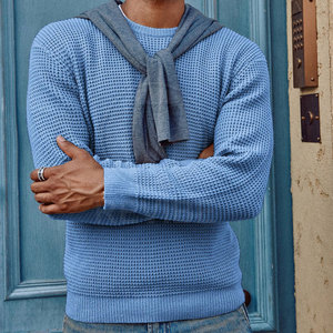 Pull en tricot élégant, chaud et respirant avec logo sur le devant, couleurs et motifs personnalisables, vêtements d'hiver confortables - Product Image 4