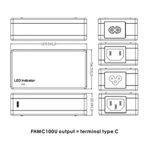 Cargador Rápido USB Tipo C FranMar FHMC100-PD5-5 de 100W con Certificación Médica e ITE, QC4.0/PD3.0, Entrada de CA C18 - Product Image 2