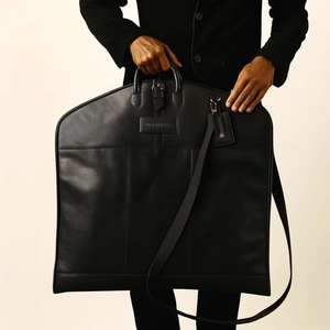 Sac de transport de costume décontracté en cuir véritable haut de gamme, robuste, avec logo personnalisé, sac de voyage de luxe pour uniforme, étui de rangement LSC-0001 - Product Image 2