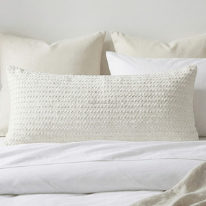 Accent Body Pillowcase <b>Large</b> Lumbar 40x65 Custom Size Durable Striped Cotton Foldable Woven Pillowsham for Bedroom - Product Image 1