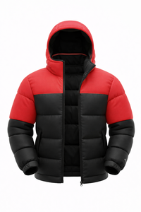 High Quality Men's Premium Solid Zip Hooded Oversize Puffer Jacket Winter <b>Warm</b> Custom Quilted <b>Waterproof</b> Streetwear - Product Image 3