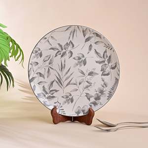 Service de table en grès gaufré de luxe couleur ivoire, compatible micro-ondes, avec assiettes et tasses en porcelaine ABS, emballage en boîte - Product Image 5
