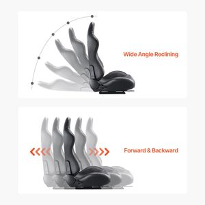 Juego de 2 Asientos de Carreras Ajustables, Cómodos, con Inclinación de Ángulo Amplio y Espuma de Alta Resiliencia, Asientos de Coche Modificados - Product Image 4