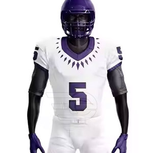 Tenue de football américain respirante et légère à manches courtes pour homme, personnalisable pour l'entraînement des joueurs - Product Image 4