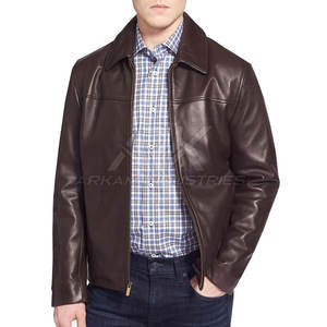 Chaqueta de Cuero para Hombre de Alta Calidad, Chaqueta de Cuero Marrón para Hombre, Último Diseño 2026, Chaquetas de Cuero Genuinas para Invierno - Product Image 4