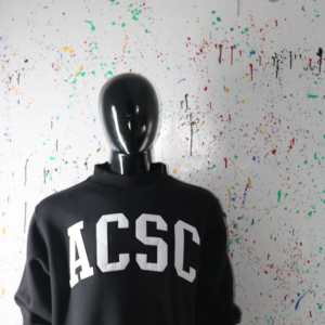 เสื้อสเวตเชิ้ตคอเต่าสีดำ ACSC BLACK ASH GREY ปักลายสีดำ 100% คอเสื้อกว้าง ยี่ห้อ CLUSH INDUSTRIES - Product Image 2