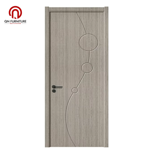 Fournisseur vietnamien de portes en bois composite WPC en film PVC pré-pendues, design moderne, pour entrée, intérieur, villa, maison, porte en bois MDF - Product Image 1
