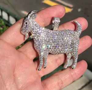 Pendentif Hip Hop Unique en Argent 925 avec Diamants Moissanite VVS, Motif Chèvre, Bijou de Rappeur pour Hommes - Product Image 3