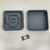 Ensemble de voyage 2-en-1 pour animaux de compagnie : gamelle en silicone de qualité alimentaire et acier inoxydable, distributeur de nourriture lent, compatible lave-vaisselle, idéal pour le camping et les déplacements