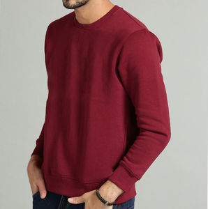 Sudaderas de moda de manga larga de algodón, sudadera transpirable de forro polar para hombre, de secado rápido, color sólido, transpirable, OEM personalizado - Product Image 6