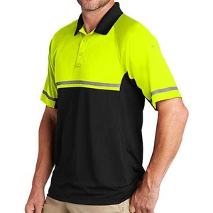Polo de travail personnalisé en polyester, imperméable, réfléchissant, haute visibilité, t-shirt de sécurité aux couleurs fluorescentes - Product Image 2
