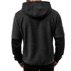 Sweat-shirts à capuche pour hommes, décontractés, chauds, pour l'hiver, vêtements de travail, brodés, 100% polyester, polaire respirant, séchage rapide, uni - Product Image 3