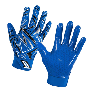 American Football Gloves Men's <b>Hook</b> Loop Closure Quick Drying Breathable Flexible Non-Slip Polyester Summer Sports Training <b>Game</b> - Product Image 4