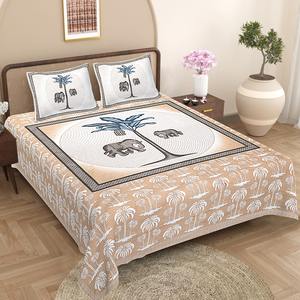 Sábanas y fundas de almohada de algodón de estilo indio, tamaño King, de algodón puro, tradicionales para hoteles y hogares, con fundas de almohada. - Product Image 3