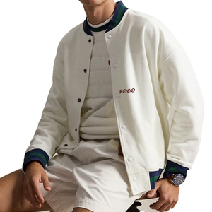 Blouson de baseball en velours côtelé pour homme, coupe décontractée premium, style universitaire, OEM personnalisé, luxe, athleisure, streetwear, vêtement d'extérieur, style vintage sur le devant, style sportif - Product Image 5