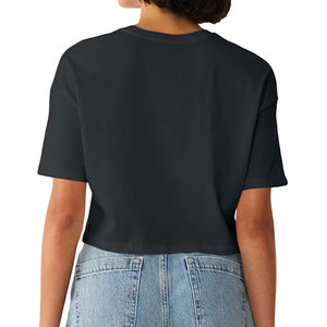 Women's <b>White</b> <b>Crop</b> <b>Top</b> Short Sleeve Crew Neck T-Shirt 100% Cotton Jersey Loose Fit Casual Letter Print Summer Wear - Product Image 5