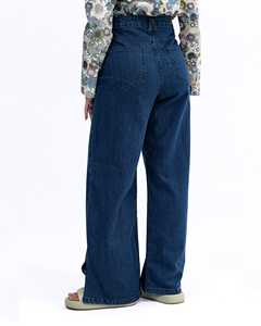 Jean taille haute respirant personnalisé pour femme, coupe décontractée à jambe large avec poches, style streetwear chic - Product Image 6