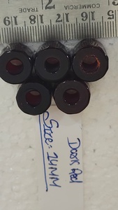 Transparent Red Faceted Glass Cylinder <b>Beads</b> <b>Large</b> Hole Barrel Spacer Box Packed for Boho Jewelry and Accessories - Product Image 4