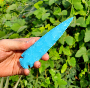 Vente en gros de pointes de flèche en pierre turquoise, faites à la main, en cristal, pierres précieuses, cadeau, objet de collection - Product Image 1