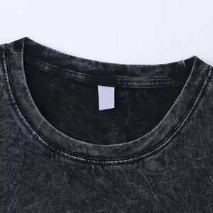 Cotton Men's Drop Shoulder Vintage Acid Wash T Shirts Plus Size T-Shirt Customized Oversized Short Sleeve Acid wash t-shirts - Product Image 3