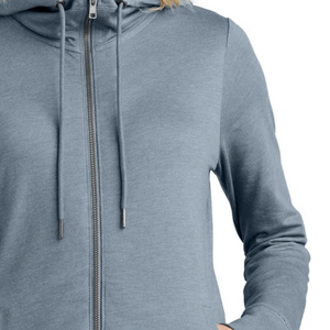 Vente en gros de sweats à capuche entièrement zippés pour femmes, personnalisables, avec cordon de serrage, manches longues, coupe décontractée, marque privée OEM ODM - Product Image 5