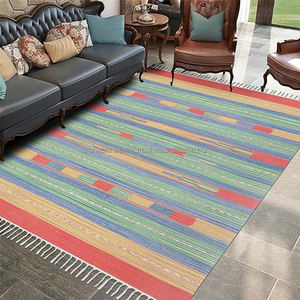 Nouveau design de tapis Kilim tissé en coton de luxe, technique de prière tissée à la main pour la décoration intérieure, tapis de sol du fabricant indien - Product Image 6