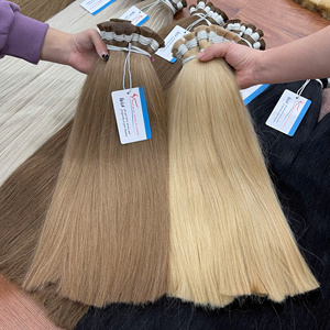 Cabello humano a granel de muy alta calidad, las mejores extensiones de cabello, hermosas, muy brillantes y suaves, fáciles de aplicar, lisas y naturales. - Product Image 4
