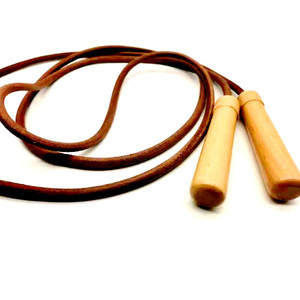 Cuerda de Saltar con Peso y Mango de Madera de Cuero Personalizado, Ajustable, para Entrenamiento Físico, Venta al por Mayor, OEM - Product Image 5