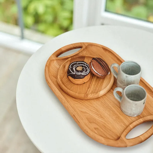 Bandeja de Servir de Madera Pulida Sostenible al por Mayor, Diseño Antiguo, Apta para Lavavajillas, Compartimento Único, Mango de la Mejor Calidad - Product Image 3