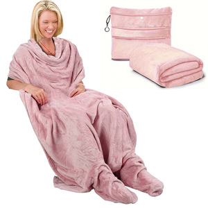 450g Polyester Multi-functional Travel Foldable Airplane Shawl Office Sofa Nap Throw Blanket Travel Pillow - Product Image 2