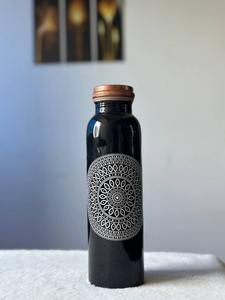 Bouteilles d'eau en cuivre martelé, bouteille en cuivre pur, indispensable pour les voyages, guérison ayurvédique, 1 litre - Product Image 3