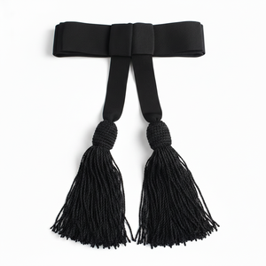 Novedad 2026: Faja de Seda Negra Personalizada para Oficiales Ceremoniales, Uniforme de Servicio, con Bordados Elaborados, Sin Correa - Product Image 1