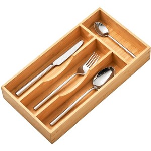 Organizador de Cubiertos de Bambú para Cajón - Bandeja Ecológica para Cubiertos al por Mayor - Product Image 2